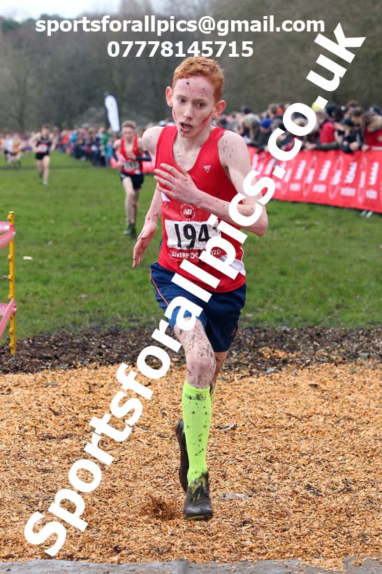 Junior boys, 2020 New Balance English Schools Champs., Sefton Park, Liverpool. Photo: David T. Hewitson/Sports for All Pics